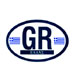 Auto Decal Oval Greek Flag Reflective