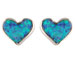 The Neptune Collection - Sterling Silver Earrings - Heart and Opal (8mm)