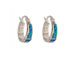 The Neptune Collection - Sterling Silver Hoop Earrings - Opal (15mm)