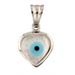 The Amphitrite Collection - Platinum Plated Sterling Silver Pendant - Mother of Pearl Heart Mati (9m