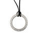 Sterling Silver Necklace w/ Cord - Greek Key Circle (54mm)