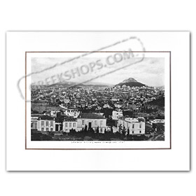 Vintage Greek City Photos Attica - City of Athens, Lycabettus (1923)