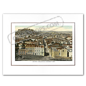 Vintage Greek City Photos Attica - City of Athens, City View (1907)