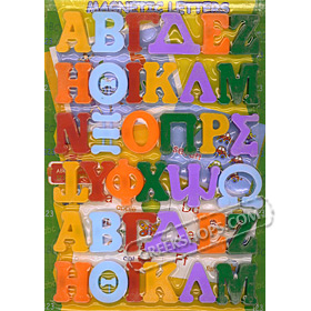 Greek 72 Alphabet Magnetic Letters Color Toy School Education fm Greece Fridge 