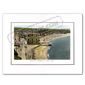 Vintage Greek City Photos Peloponnese - Corinthia, Loutraki, City view (1907)