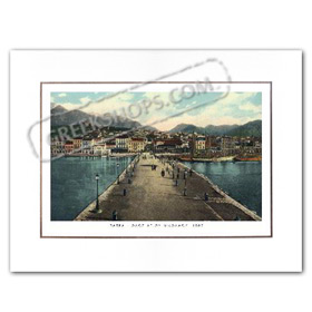 Vintage Greek City Photos Peloponnese - Achaia, Patras, Agiou Nikolaou Street view (1907)