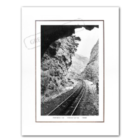 Vintage Greek City Photos Peloponnese - Achaia, Kalavrita, gauge rail (1950)