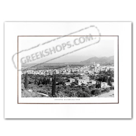 Vintage Greek City Photos Peloponnese - Helia, Zaharo, City view (1958)