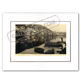 Vintage Greek City Photos Peloponnese - Lakonia, Gythio, Port view (1920)