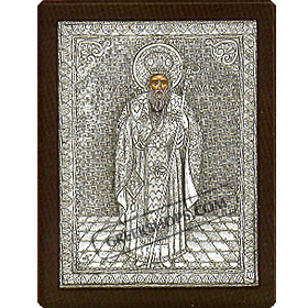 Silver Icon of Agios Alexandros ( St. Alexander )
