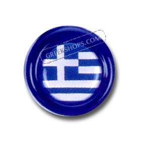 Blue Glass Greek Flag Magnet