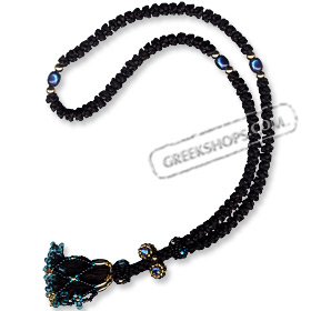 Komboskini Greek Long Prayer Rope with Beads