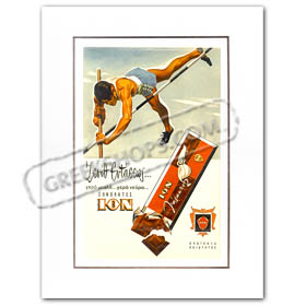 Vintage Greek Advertising Posters - ION Chocolates (1958)