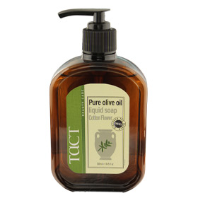 Tact Pure Olive Oil Liquid Soap with Cotton Flower (8.45oz)