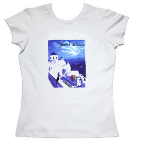 Greek Islands Womens Tshirt Style 54b