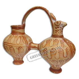 Cretan Double Ritual Vase from Kalami, Chania Archaelogical Museum