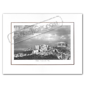 Vintage Greek City Photos Attica - City of Athens, Acropolis view (1950)