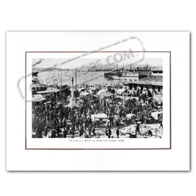 Vintage Greek City Photos Attica - Pireaus, Themistocleous Square (1904)