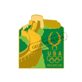 USOC Beijing USA House Pin Great Wall USC-1222