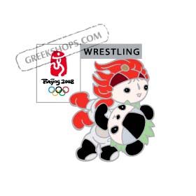 Beijing 2008 Jingjing / Huanhuan Wrestling Olympic Sports Pin