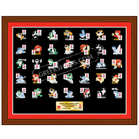 Beijing 2008 Mascot 35-Piece Pin Framed Collectors' Set