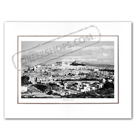 Vintage Greek City Photos Attica - Attica, City of Athens, Parthenon view (1930)