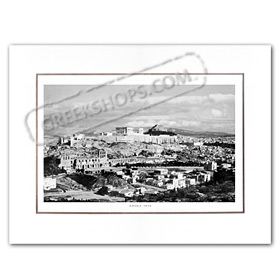 Vintage Greek City Photos Attica - Attica, City of Athens, Parthenon view (1930)