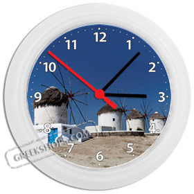 Greek Time - Greek Island Wall Clock - Mykonos