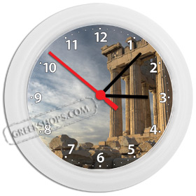 Greek Time - Parthenon South View Wall Clock