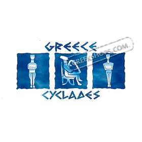 Greek Cyclades Idol Statues Tshirt Style D202