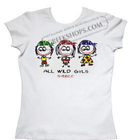 ALL WILD GIRLS GREECE Women's Tshirt Style D581B