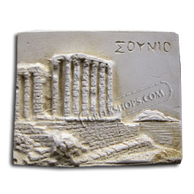 Ancient Greek Sounion Temple Magnet