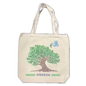 Olive Tree Canvas Tote Bag, 16iin by 18in