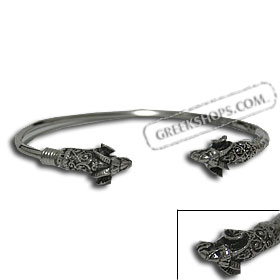 Sterling Silver Cuff Bracelet - Double Rams Head