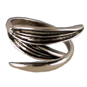 Olive Leaves Oxidized Sterling Silver Adjustable Ring