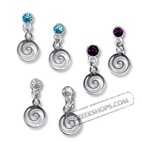 Sterling Silver Dangle Earrings - Swirl (22mm)