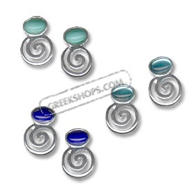 Sterling Silver Earrings - Swirl Post (14mm)