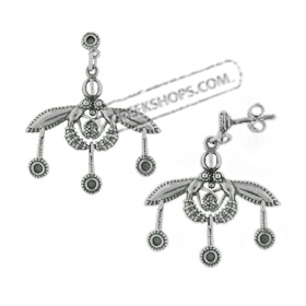 Sterling Silver Earrings - Minoan Bee (21mm)