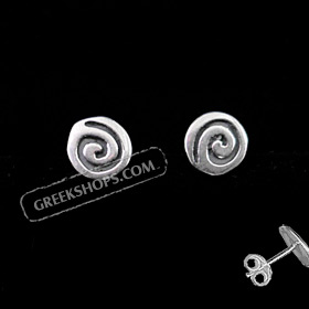 The Ariadne Collection - Sterling Silver Post Earrings Swirl (6mm)