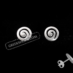 The Ariadne Collection - Sterling Silver Post Earrings Swirl Cutout (5mm)