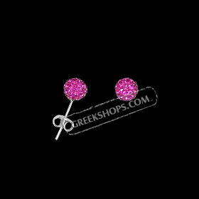 The Rio Collection - Swarovski Crystal Ball Post Earrings Magenta (6mm)