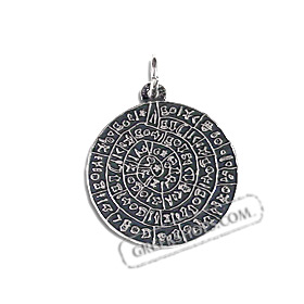 Sterling Silver Pendant - Phaistos Disk (25mm)