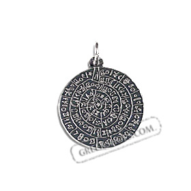Sterling Silver Pendant - Phaistos Disk (21mm)