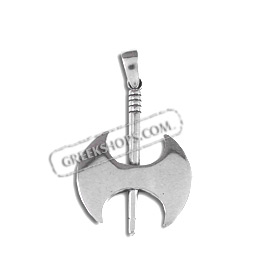 Sterling Silver Pendant - Minoan Double Axe (40mm)