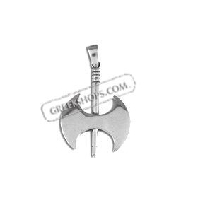 Sterling Silver Pendant - Minoan Double Axe (33mm)