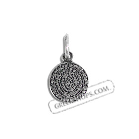 Sterling Silver Pendant - Phaistos Disk (12mm)