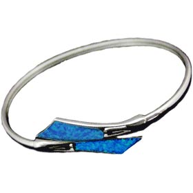 The Neptune Collection - Sterling Silver Cuff Bracelet - Large Opal Gem Stones