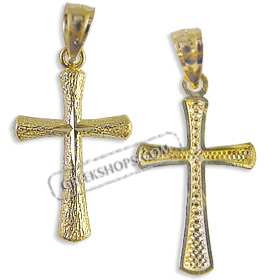 14k Gold Cross Pendant (23mm)