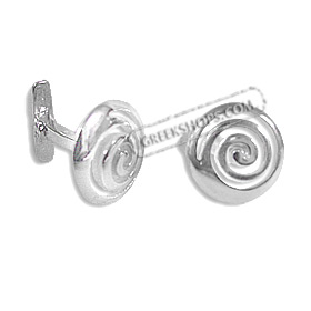 Sterling Silver Cufflinks -  Swirl Motif (15mm)