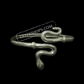 Sterling Silver Cuff Bracelet - Serpent (70mm)